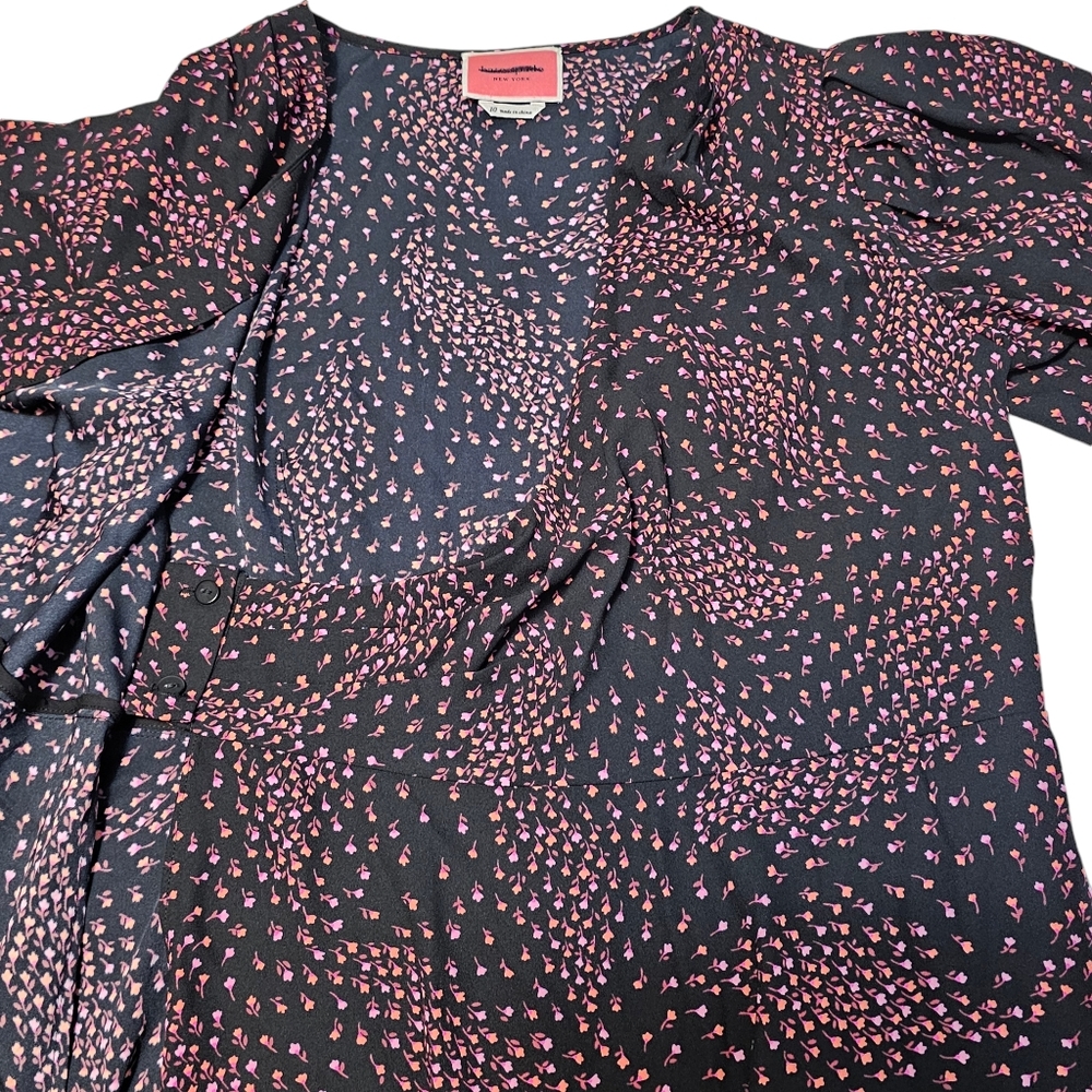 Kate Spade Meadow Wrap Floral Print Dress Size 10 - Picture 9 of 15